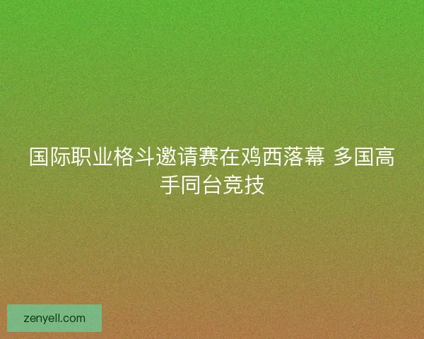 国际职业格斗邀请赛在鸡西落幕 多国高手同台竞技